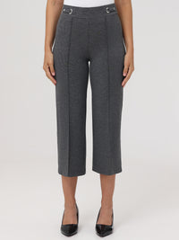 Crop Wide Leg Ponte Pants