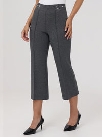 Crop Wide Leg Ponte Pants