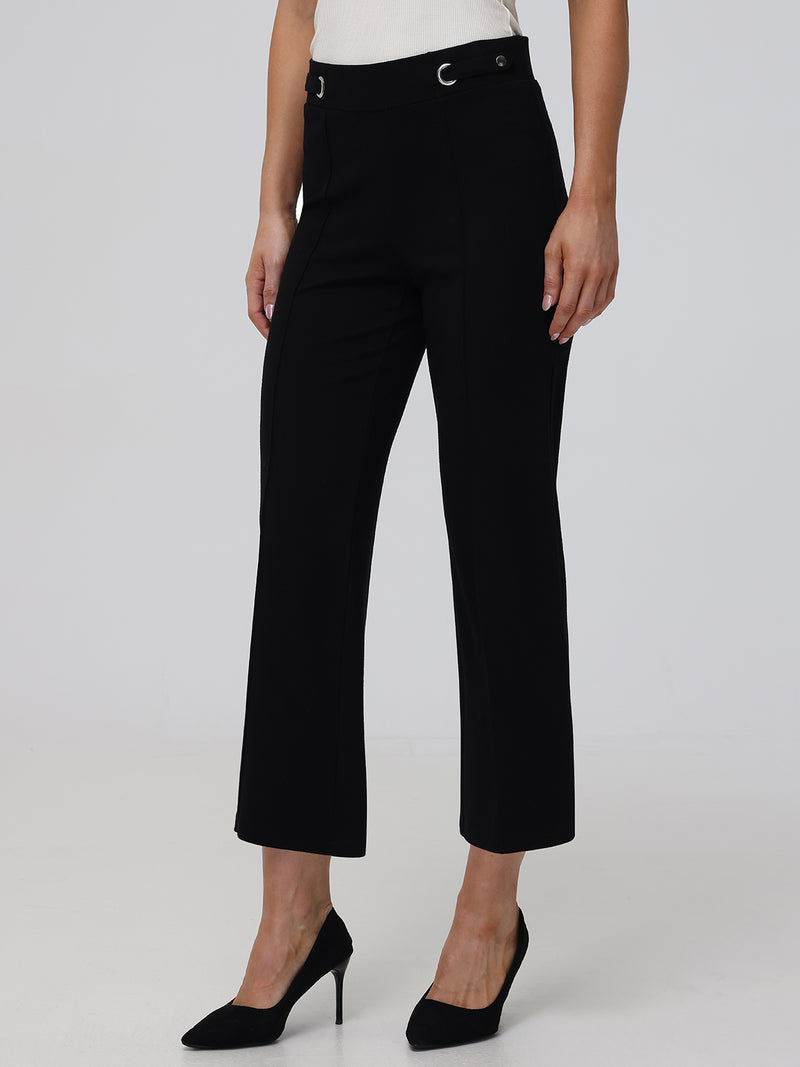 Crop Wide Leg Ponte Little Black Pants