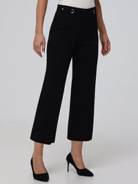 Crop Wide Leg Ponte Little Black Pants