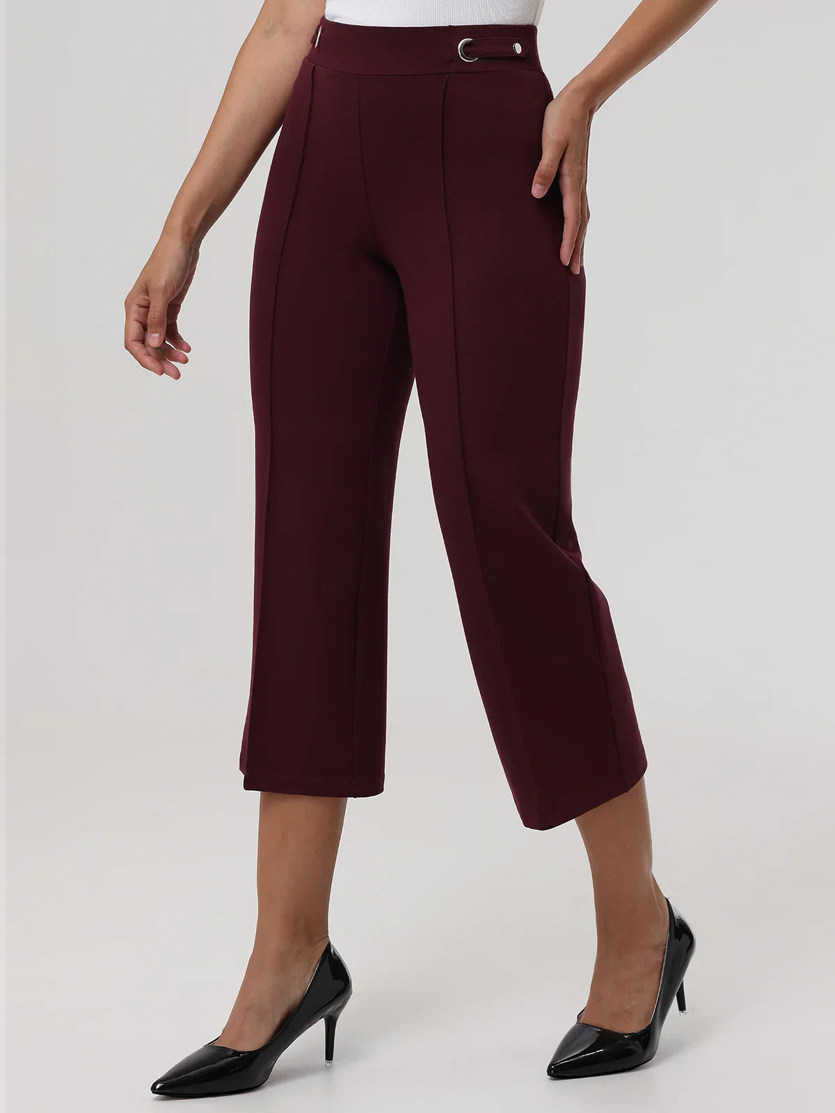Luxe Ponte Crop Kick Flare Pants