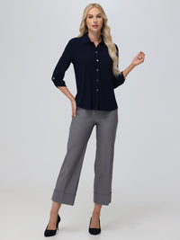 Millennium Pull-On Wide Leg Little Black Pants