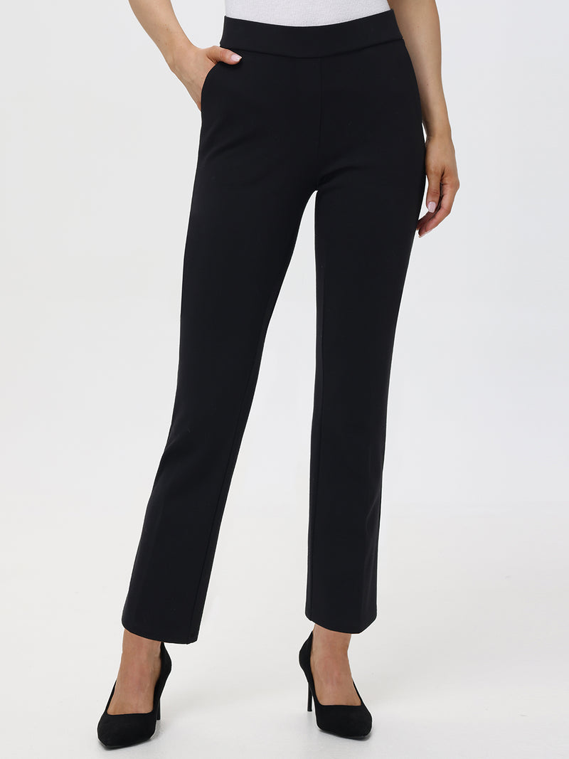 Crop Flare Leg Ponte Little Black Pants