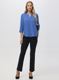 Mid-Rise Ponte Flare Leg Little Black Pants