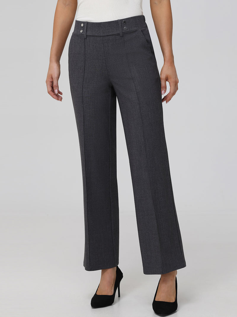 Pleated Kick Flare Pants