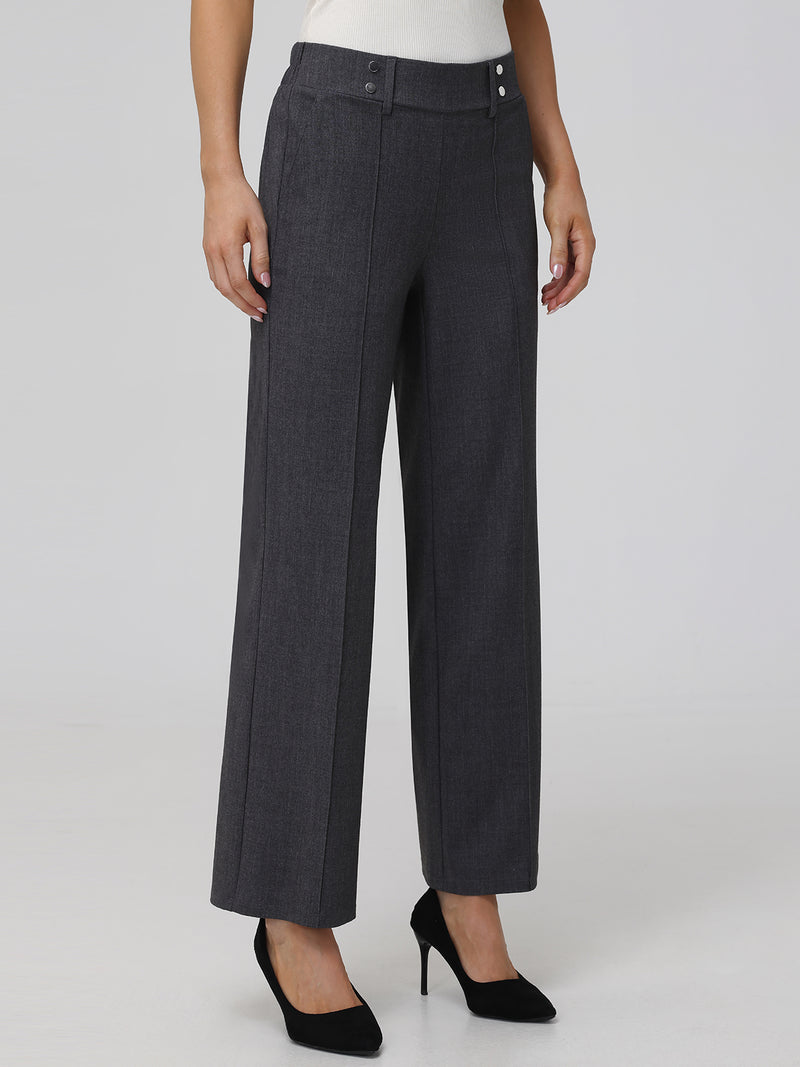 Pleated Kick Flare Pants