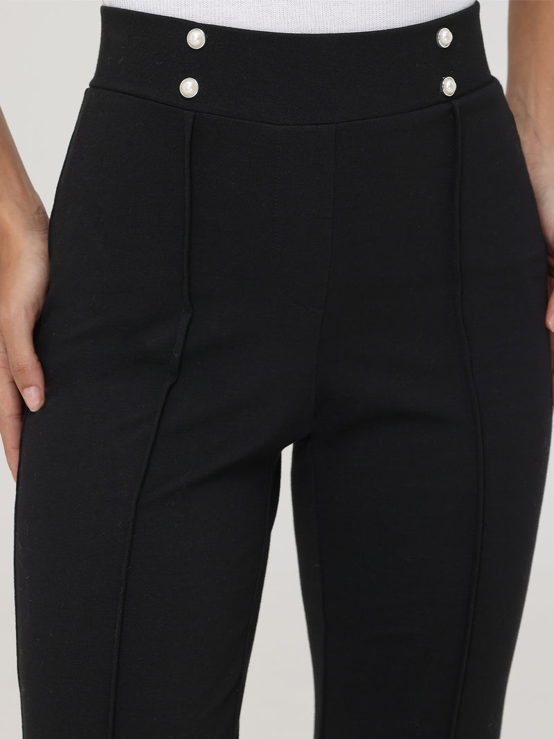 Ponte Pintuck Little Black Pants