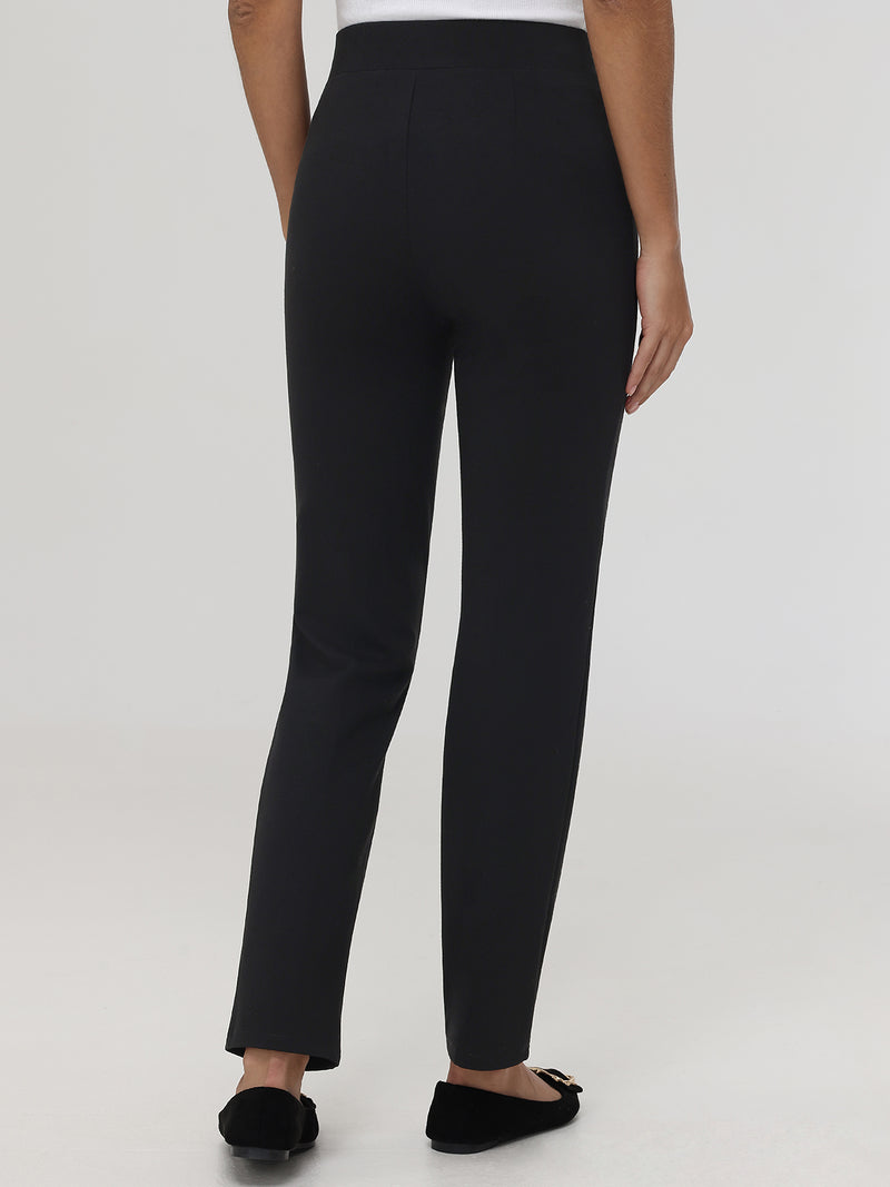 Ponte Embellished Little Black Pants