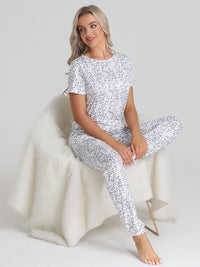 Heart Print Pajamas Set