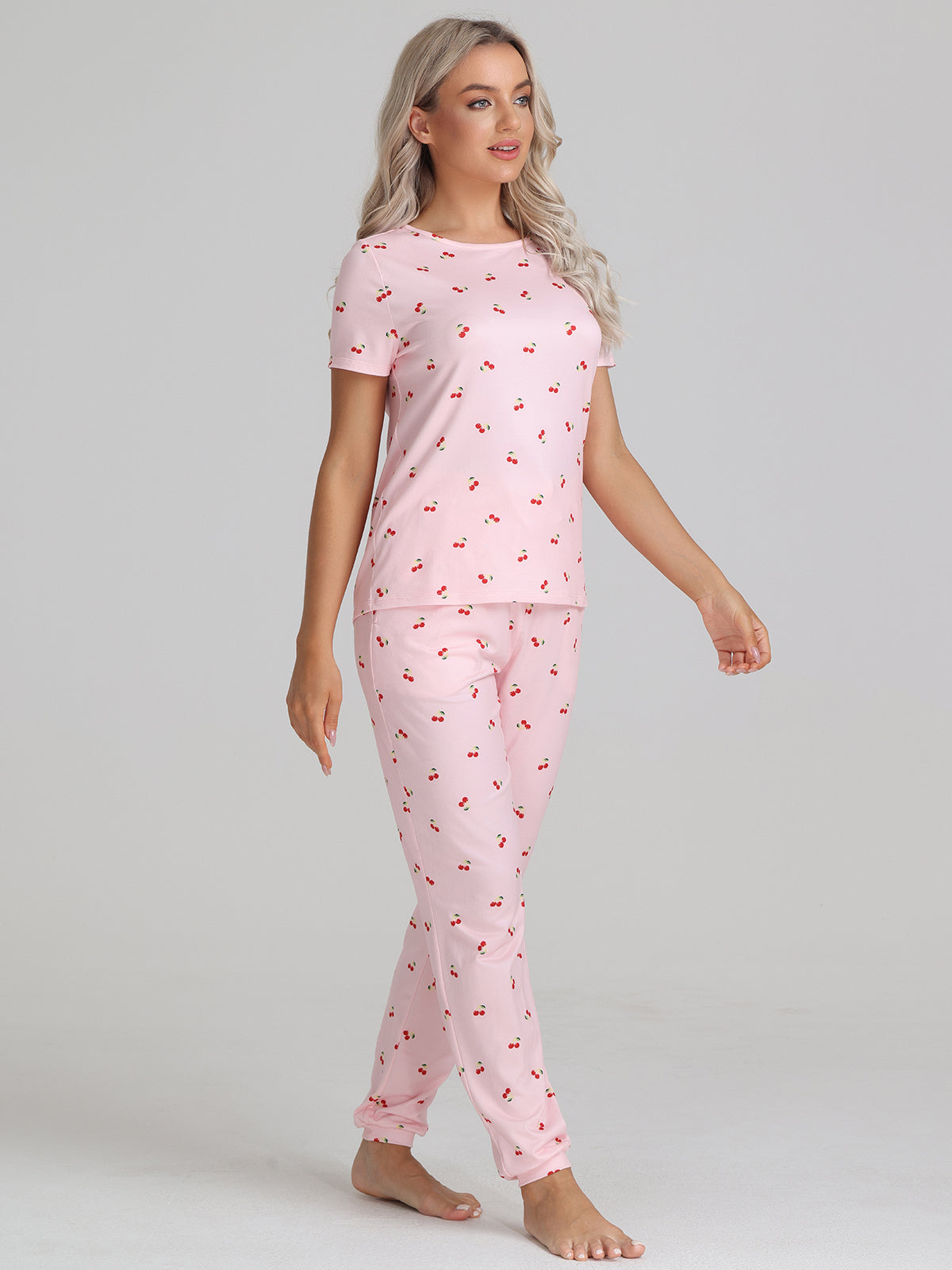 Cherry Print Pajamas Set