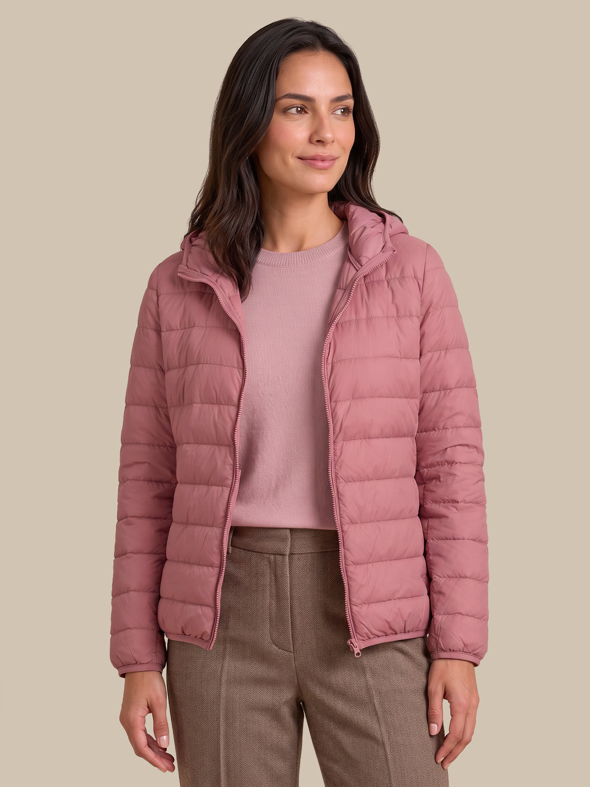 Short Hooded Down Jacket