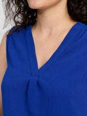 V-Neck Smocked Shoulder Vest