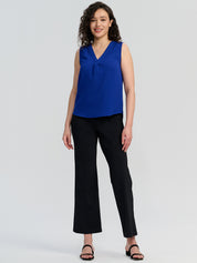 V-Neck Smocked Shoulder Vest