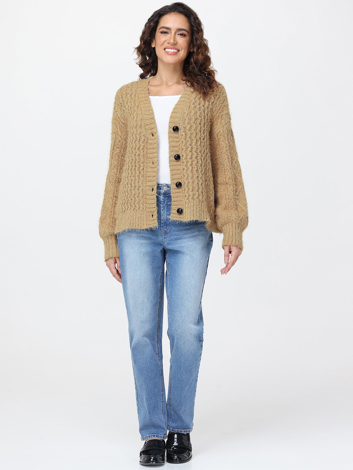 Eyelash Chenille Knit Cardigan