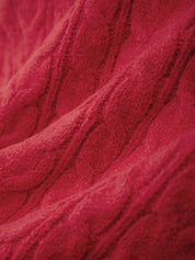 Close-up of red textured fabric