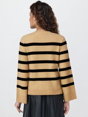 Stripe Button Up Cardigan