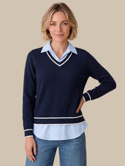 Madison Mixed Media Sweater