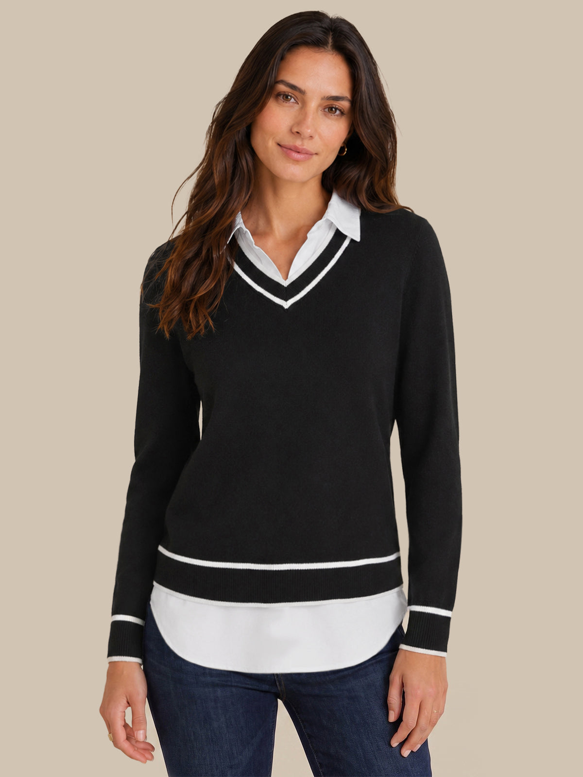 Madison Mixed Media Sweater