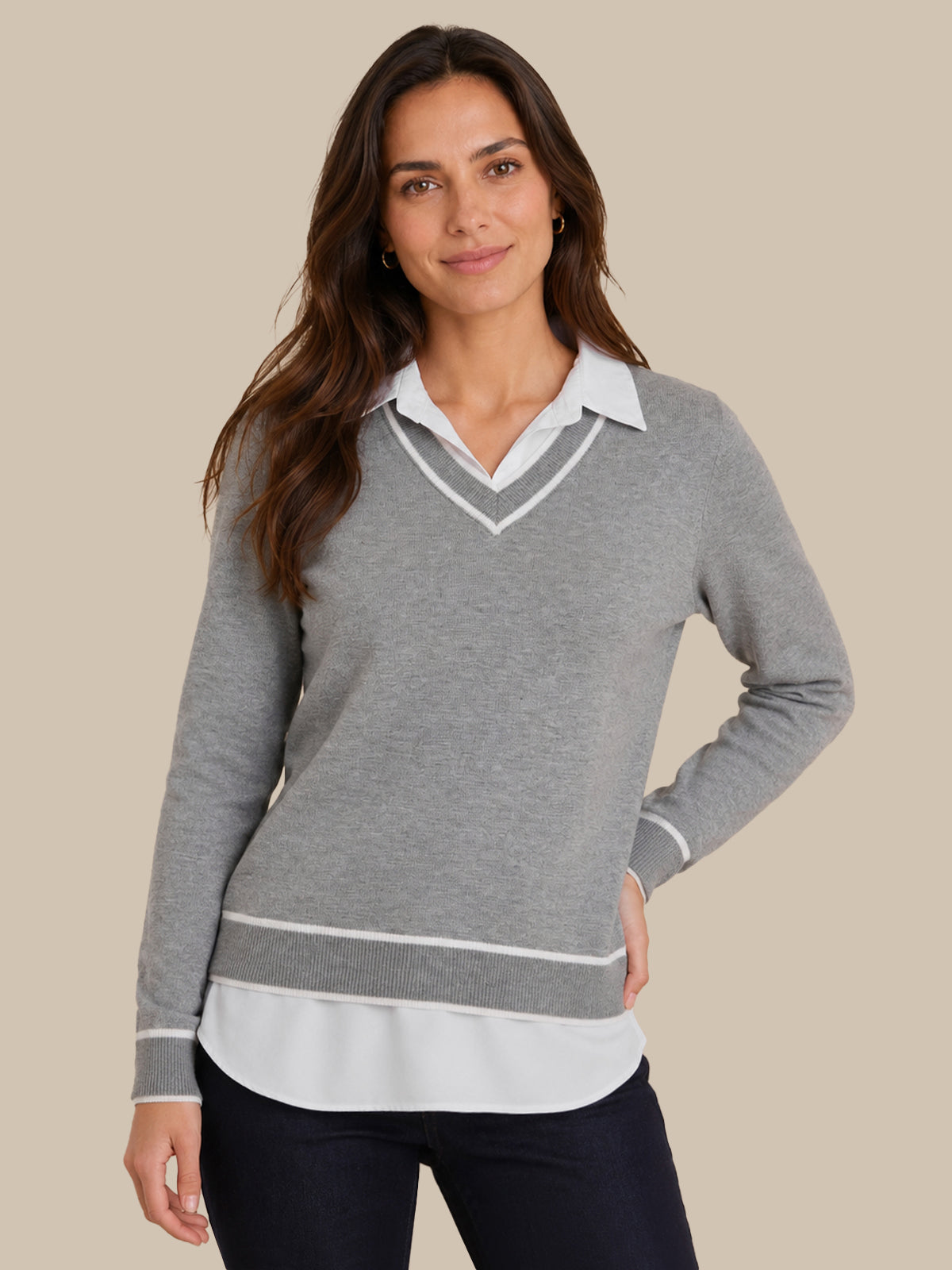 Madison Mixed Media Sweater