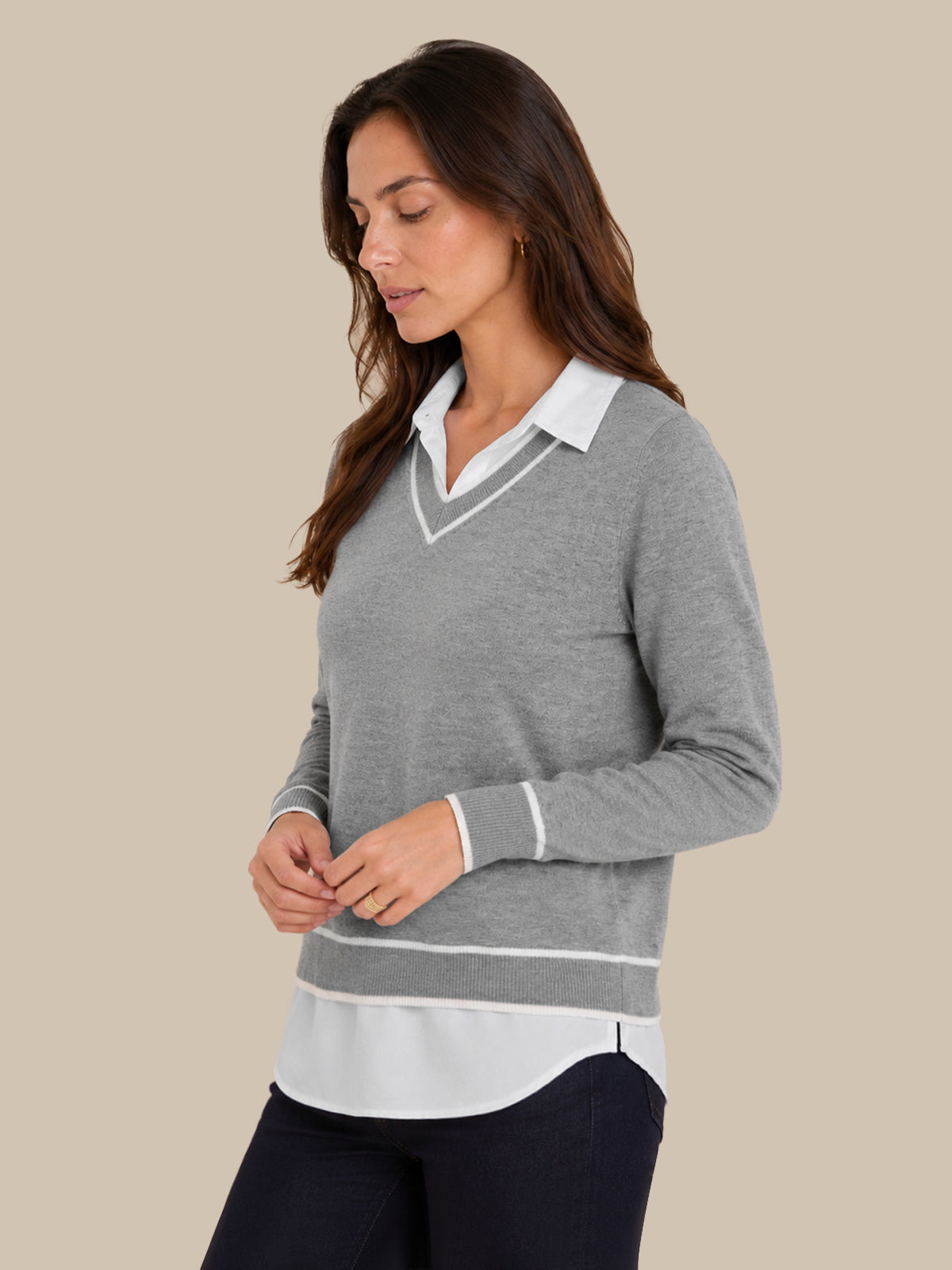 Madison Mixed Media Sweater