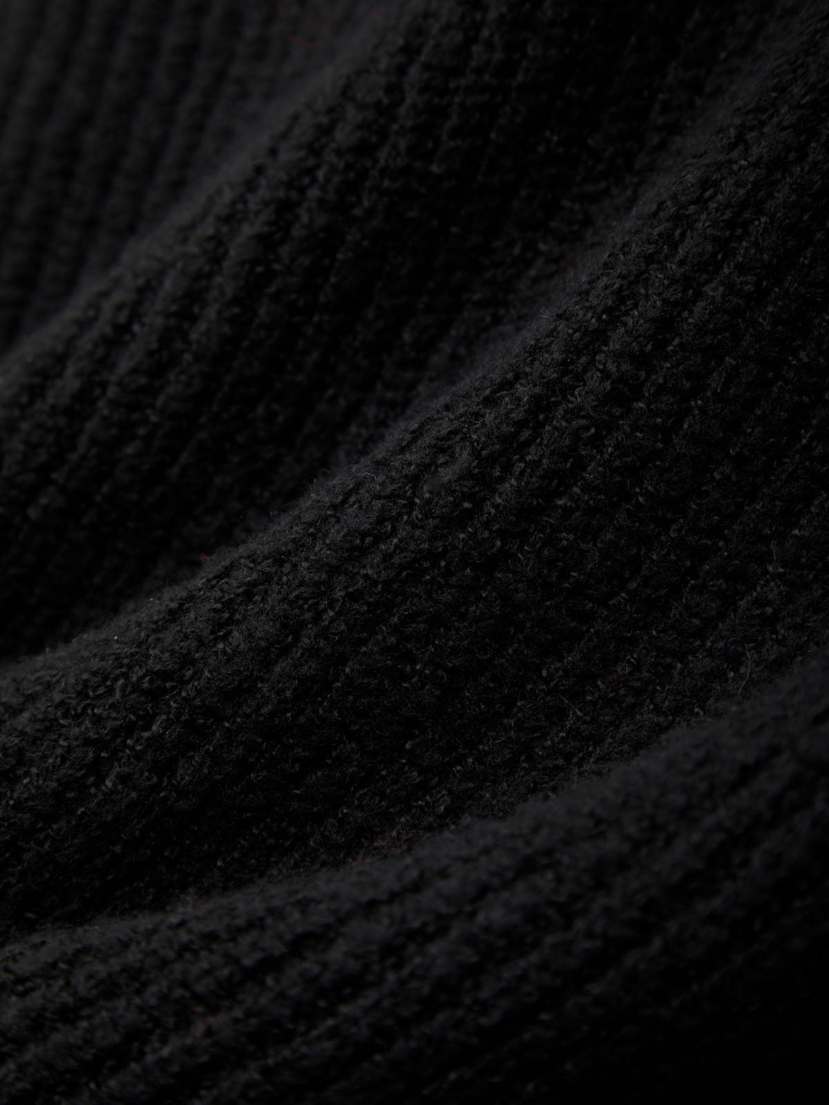 Close-up of textured black fabric