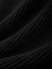 Close-up of textured black fabric