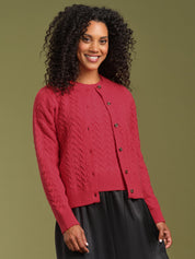 Cable Knit Crewneck Cardigan