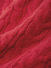 Close-up of red textured fabric