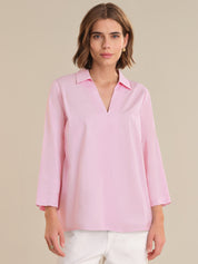 V Neck Collared Blouse