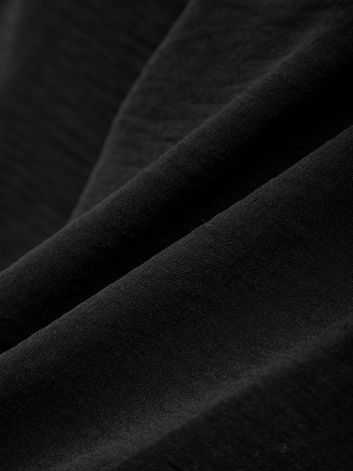 Close-up of black fabric with a textured pattern