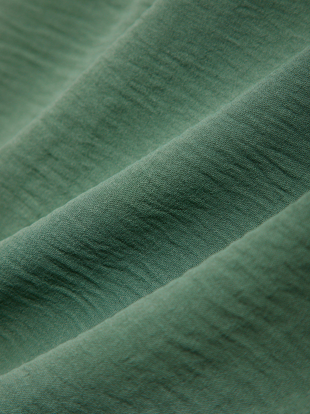 Close-up of green fabric with visible texture