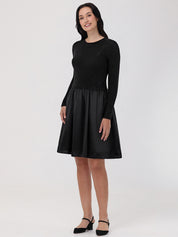 Mixed Media Paneled Dress