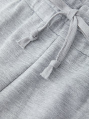 Gray textured fabric with a tie detail