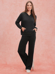 Waffle Wide Leg Sweatpants