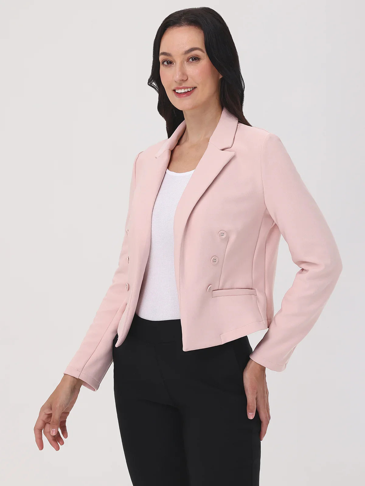 Crop Double Breasted Blazer
