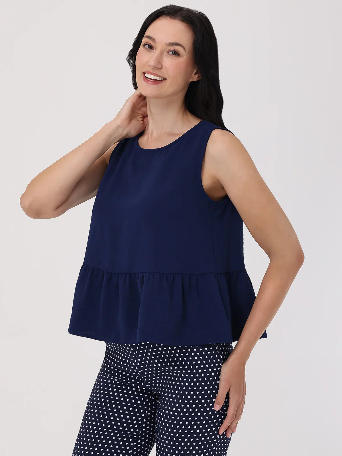 Sleveless Peplum Top
