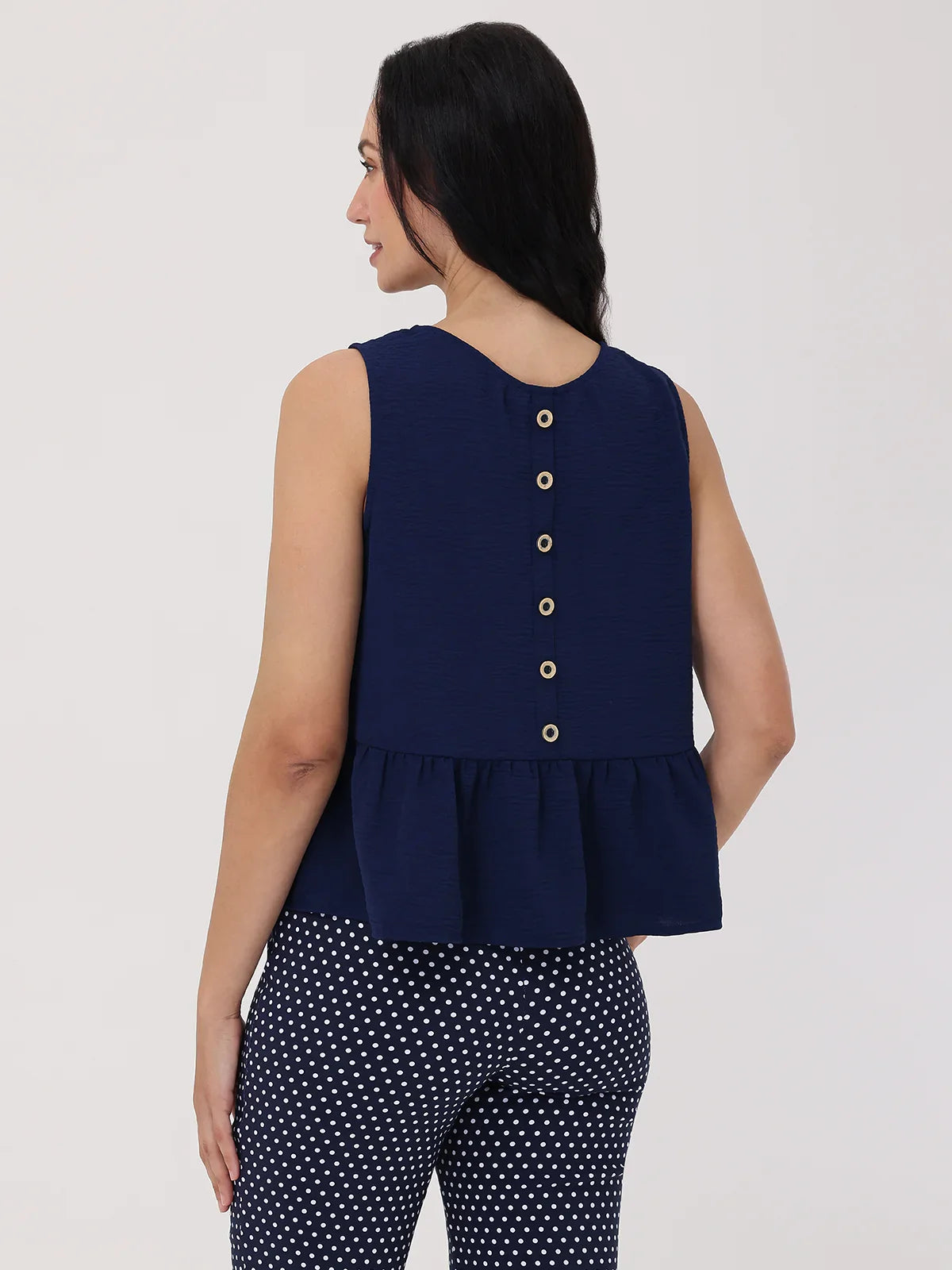 Sleveless Peplum Top