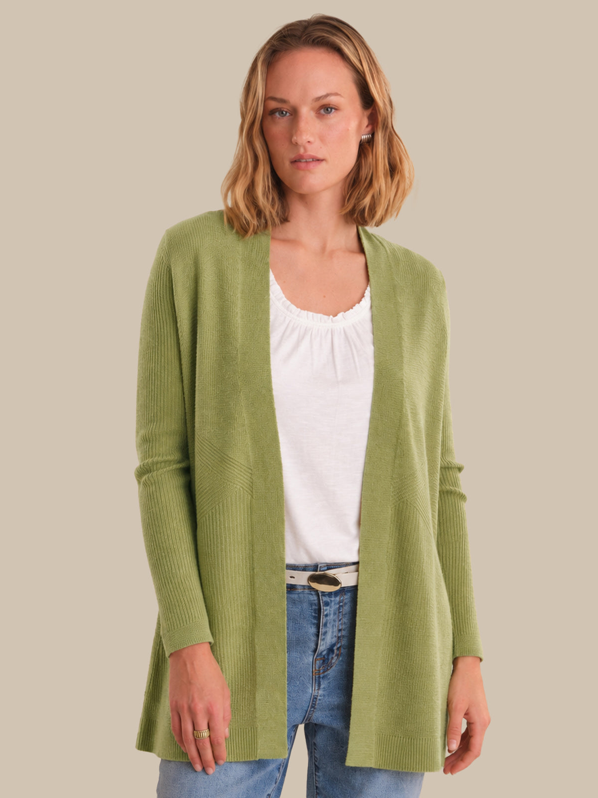 Open Front Long Cardigan