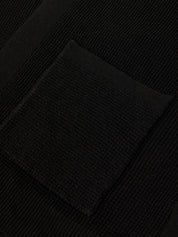 Close-up of a textured black fabric pocket