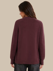 Waffle Stitch Open Front Cardigan