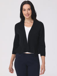 Peplum Open Front Cardigan