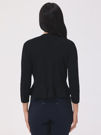 Peplum Open Front Cardigan