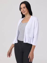 Peplum Open Front Cardigan