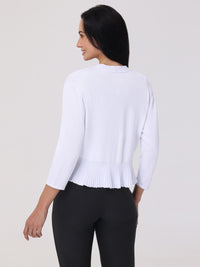 Peplum Open Front Cardigan