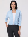 Peplum Open Front Cardigan