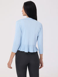 Peplum Open Front Cardigan