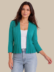 Peplum Open Front Cardigan
