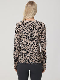 Leopard Button Front Cardigan