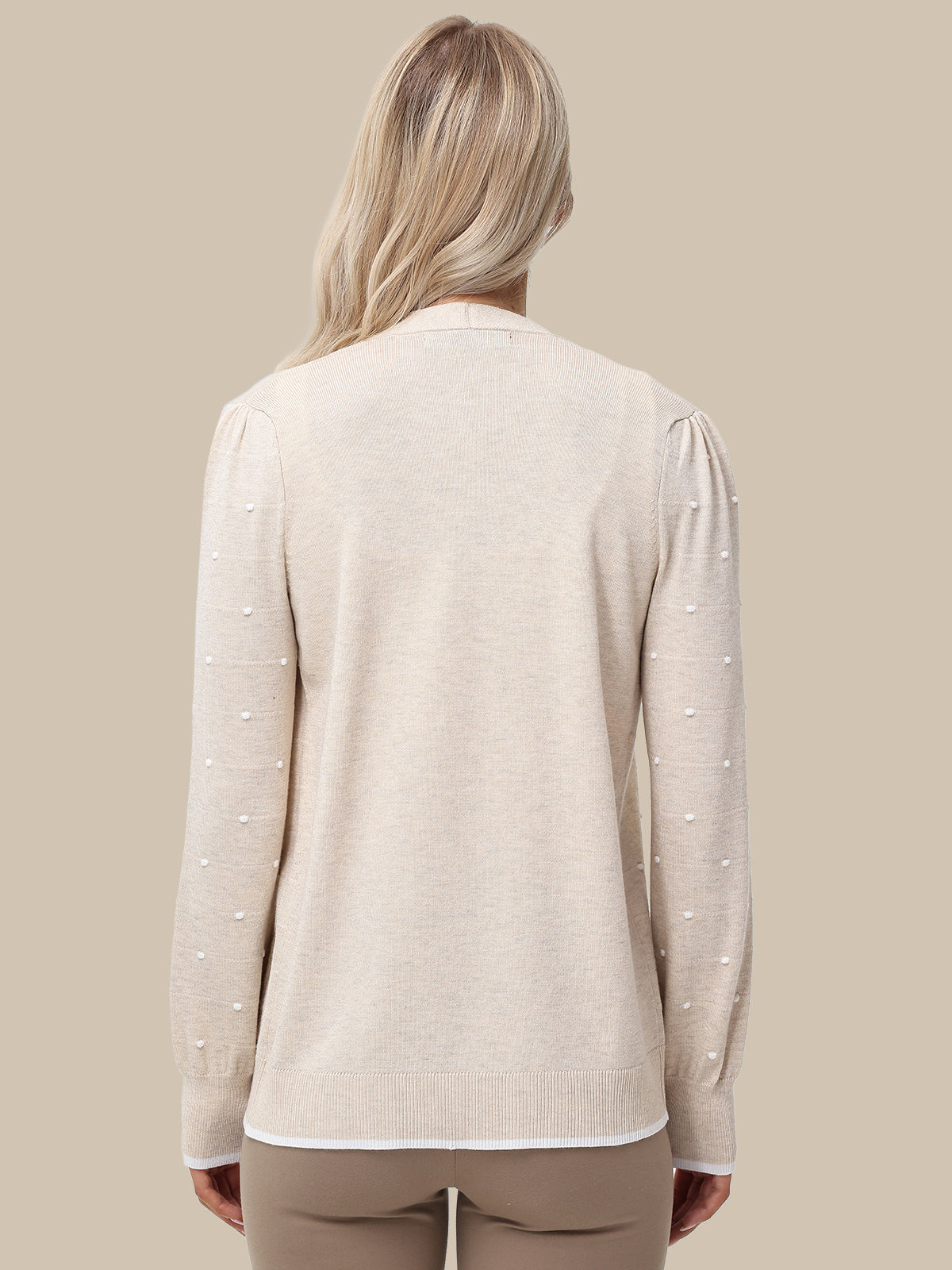 Bobble Dot Open Front Cardigan