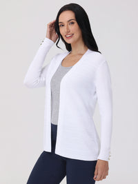 Textured Pointelle Cardigan